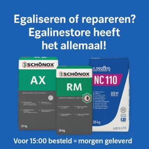 Egaline zakken voor vloer egaliseren of repareren – vóór 15:00 besteld, morgen geleverd bij Egalinestore